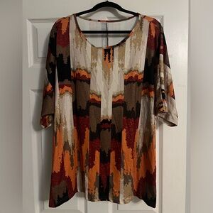Plus Size Ladies Tunic Blouse Size 3X